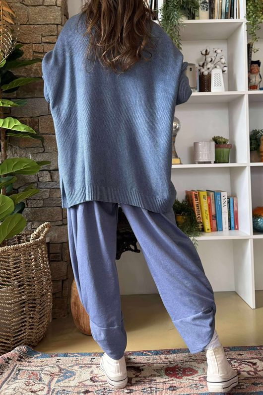 Charli Honeycomb Oversized Turtle Knit Denim /16=